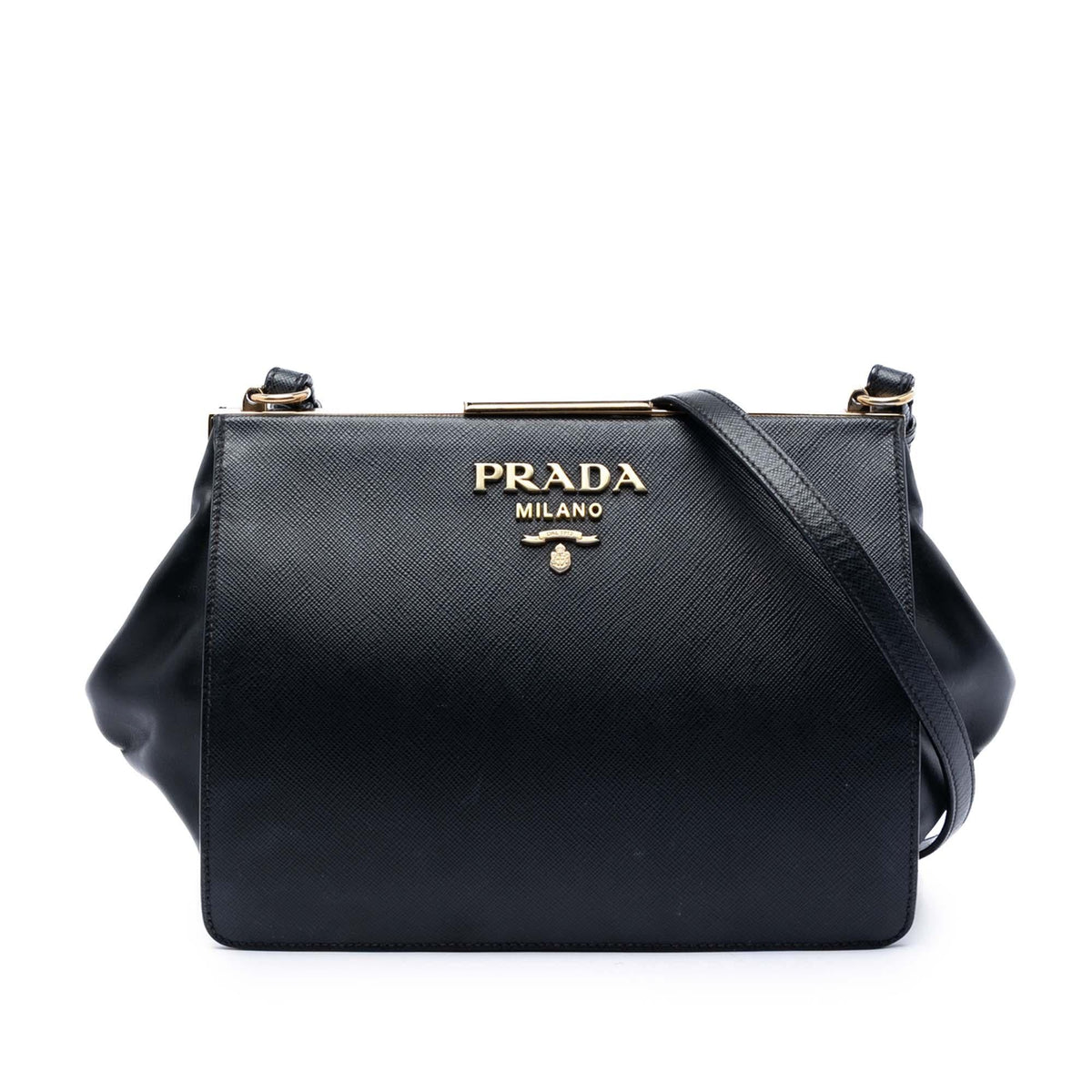 Prada Saffiano and City Calf Light Frame Crossbody