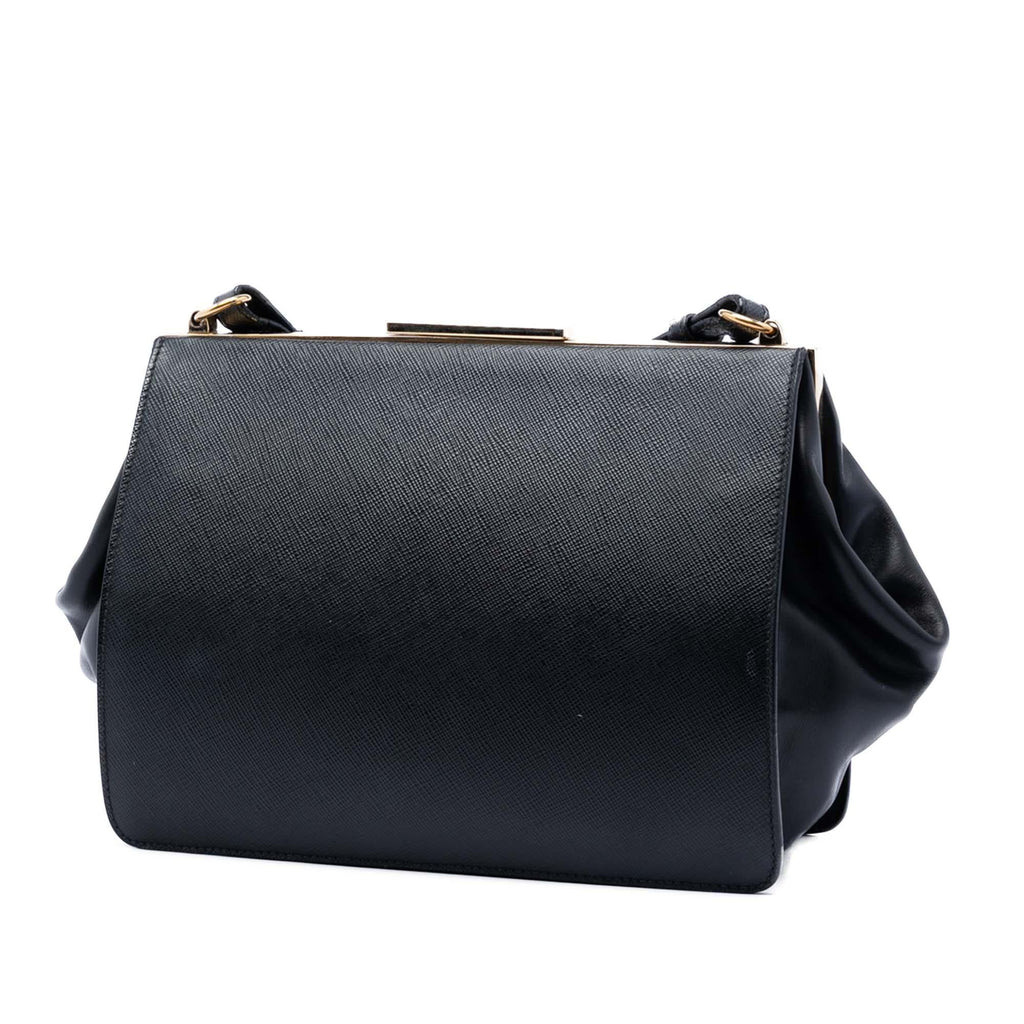 Prada Saffiano and City Calf Light Frame Crossbody