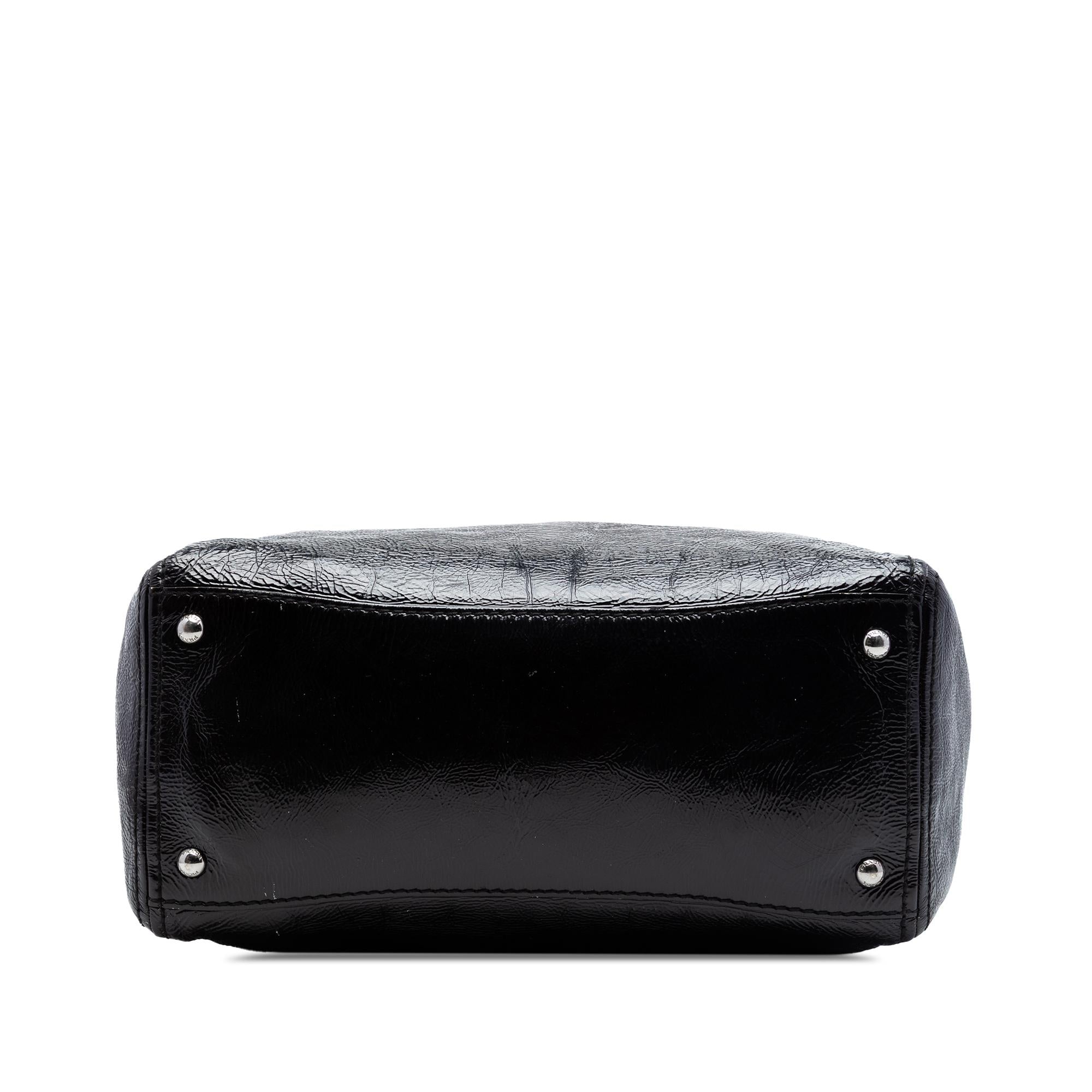 Prada Sfumato Vernice Naplak Frame Satchel