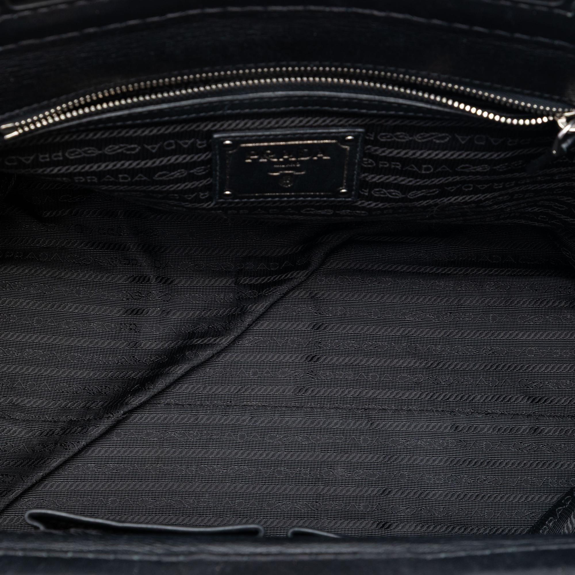 Prada Sfumato Vernice Naplak Frame Satchel