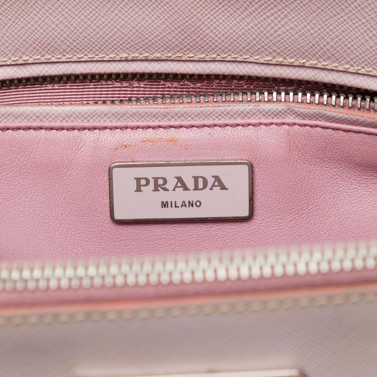 Prada Small Bicolor Saffiano Galleria Double Zip Satchel