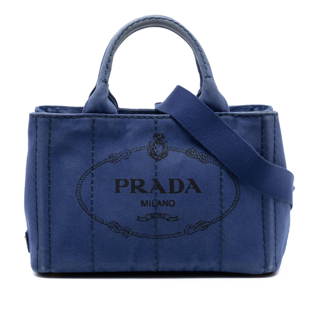 Prada Small Canvas Canapa Logo Satchel