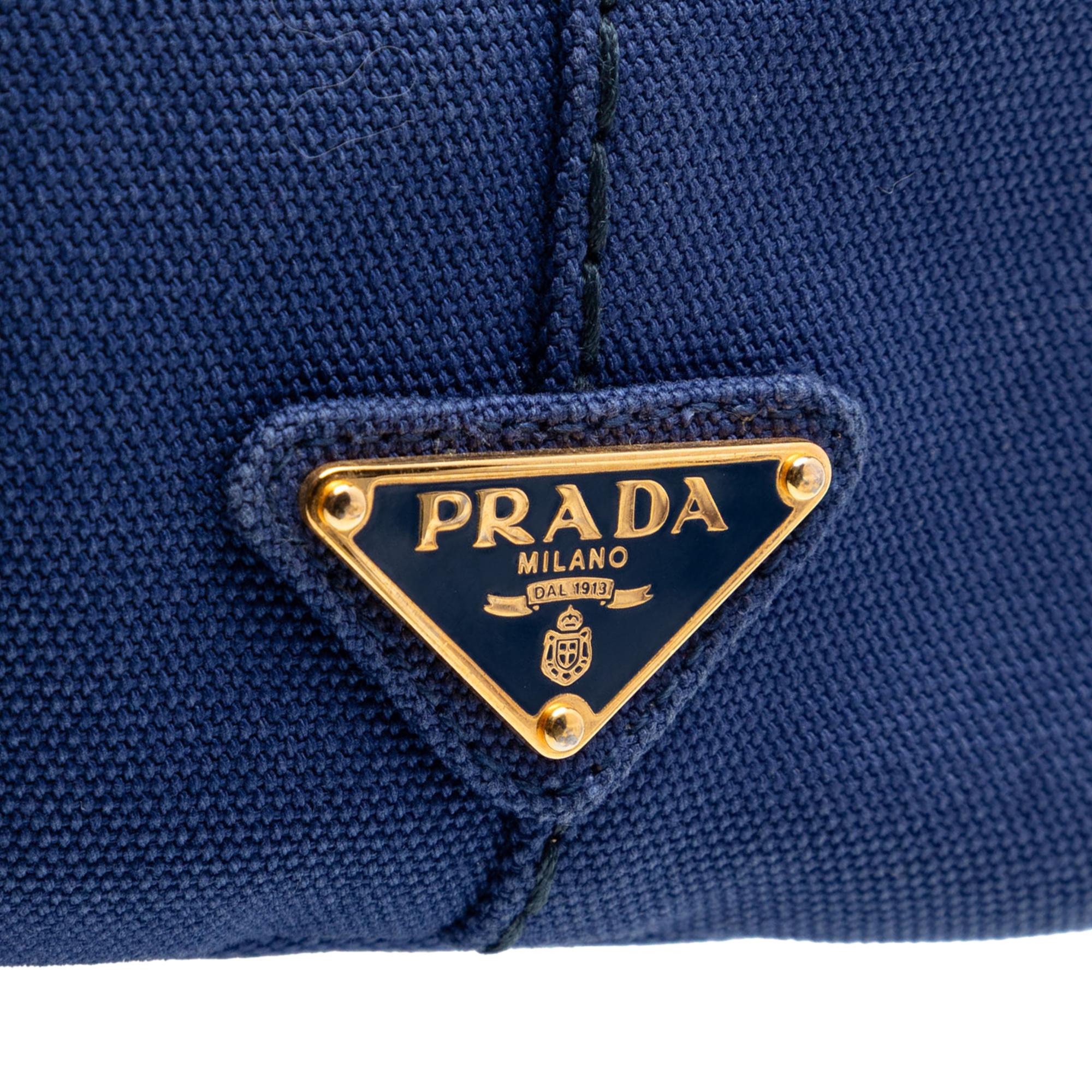 Prada Small Canvas Canapa Logo Satchel