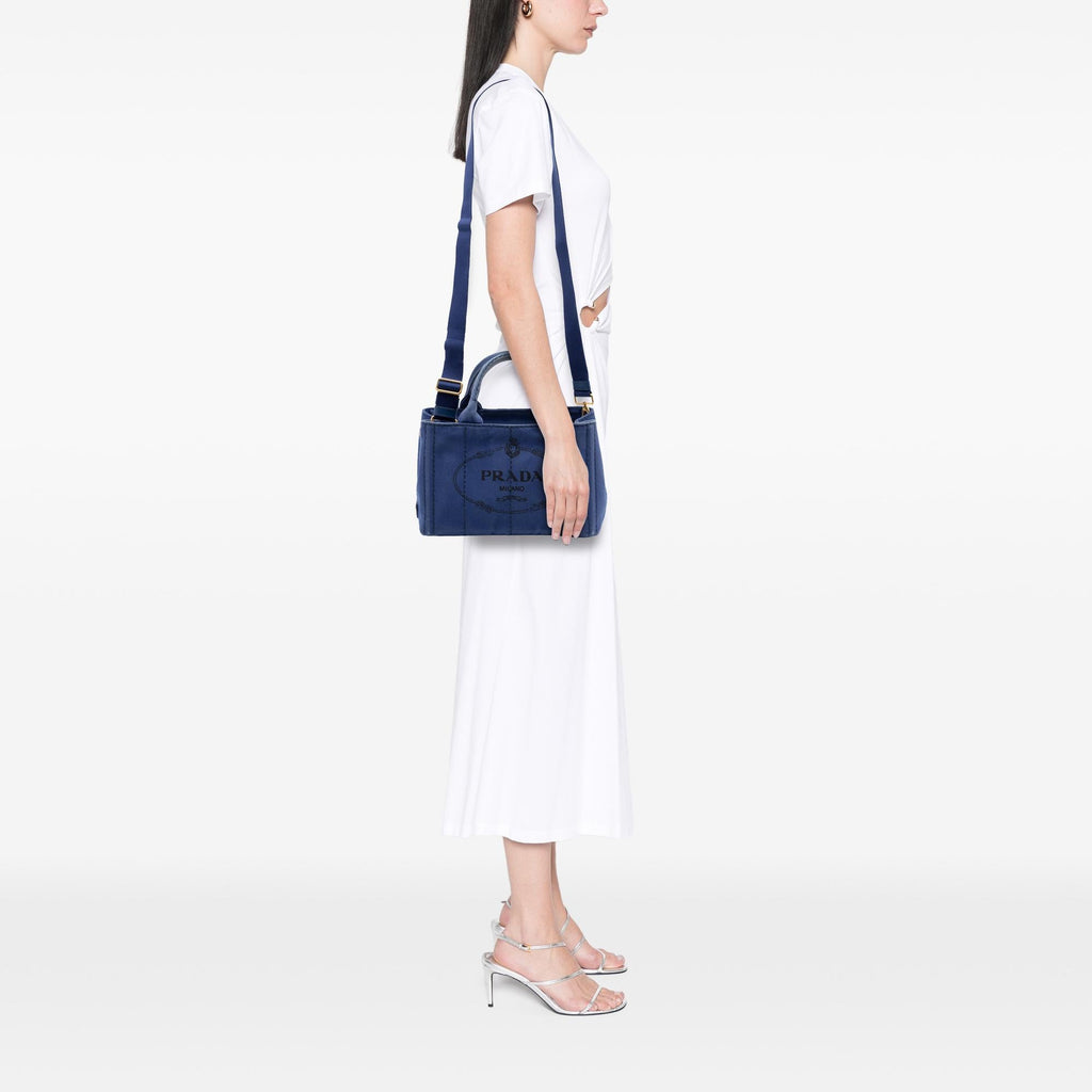 Prada Small Canvas Canapa Logo Satchel
