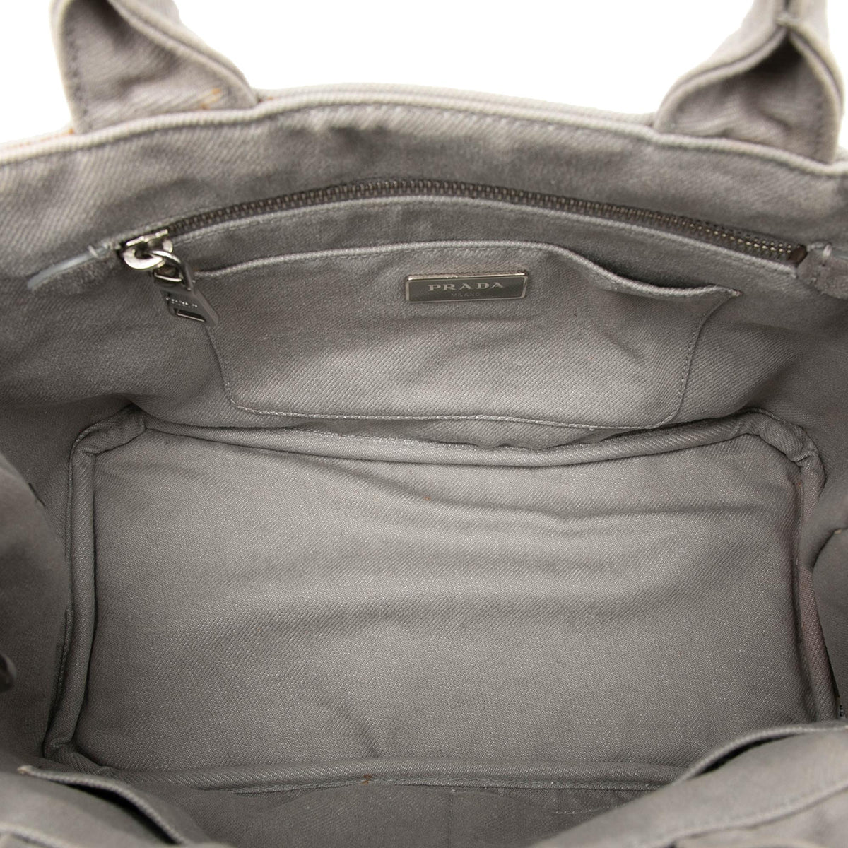 Prada Small Denim Canapa Bijoux and Grommet Satchel