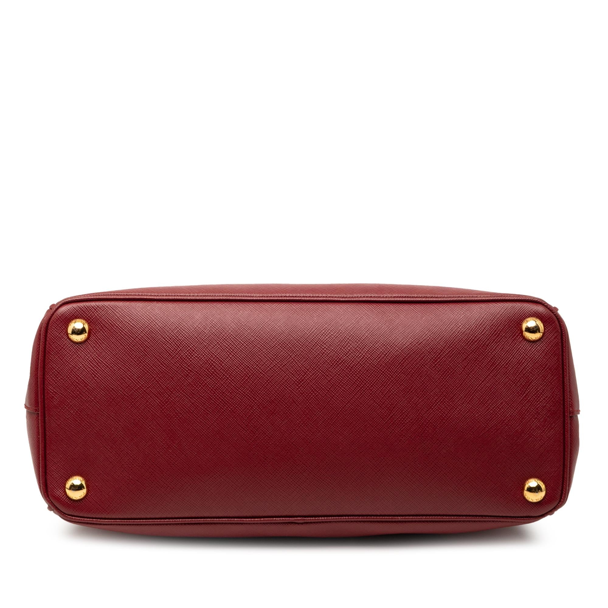 Prada Small Saffiano Lux Galleria Double Zip Satchel