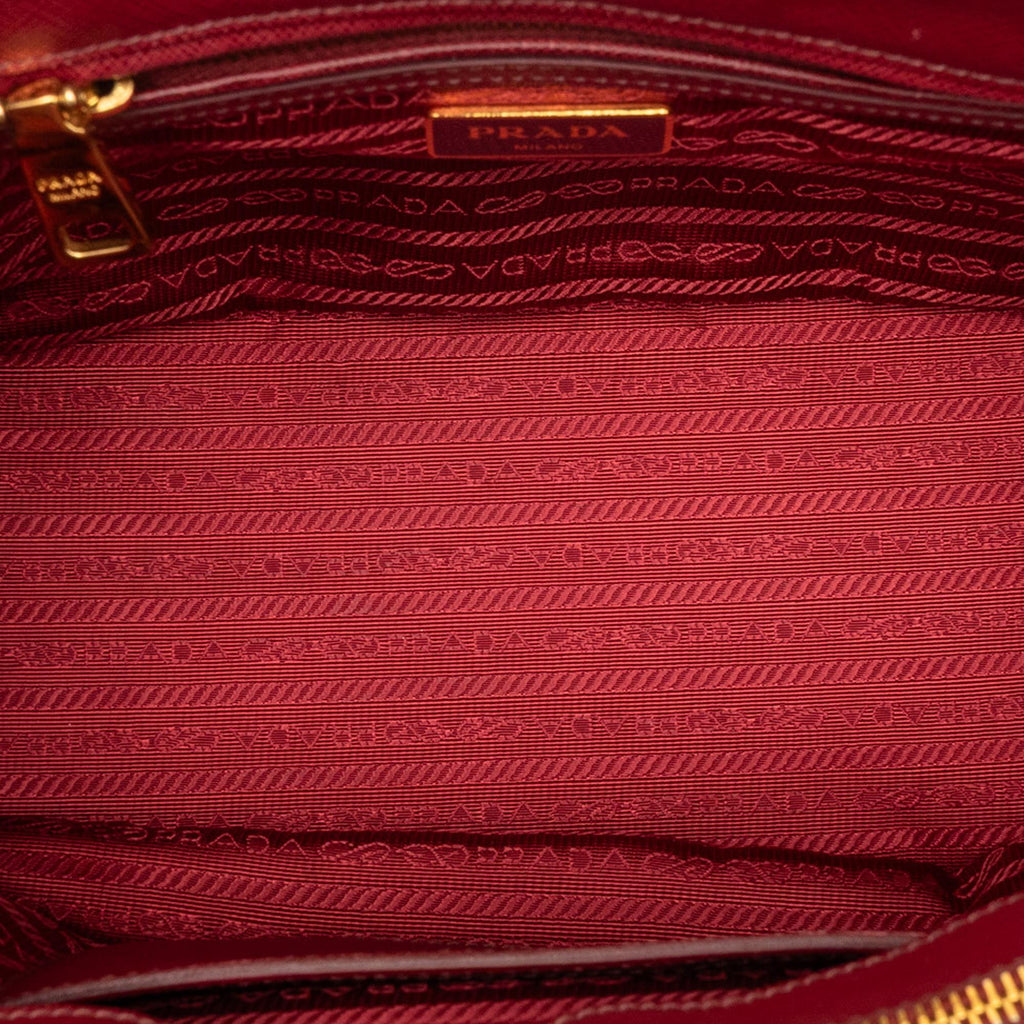 Prada Small Saffiano Lux Galleria Double Zip Satchel