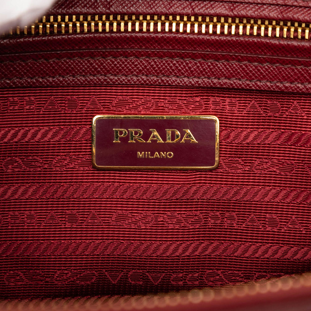 Prada Small Saffiano Lux Galleria Double Zip Satchel