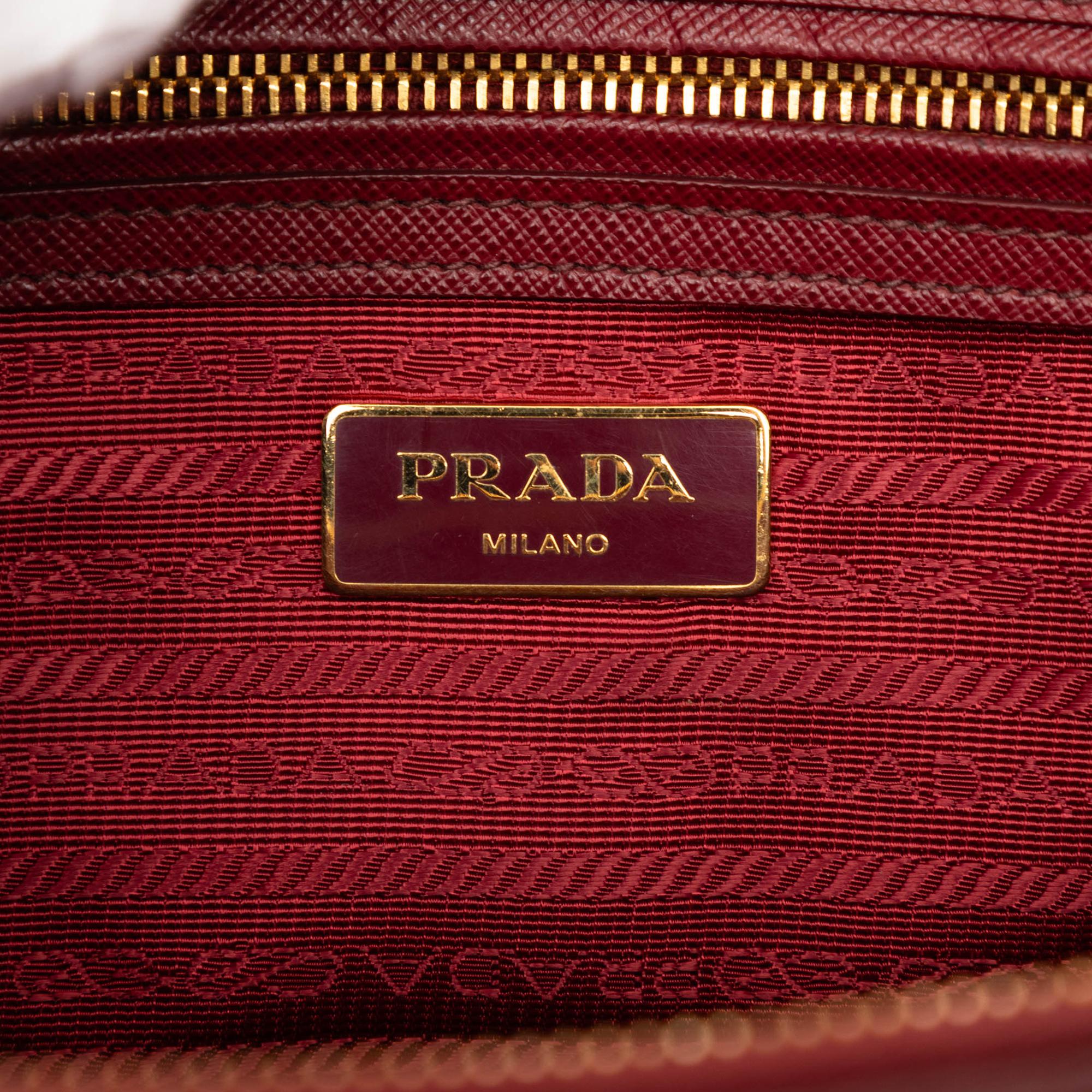 Prada Small Saffiano Lux Galleria Double Zip Satchel