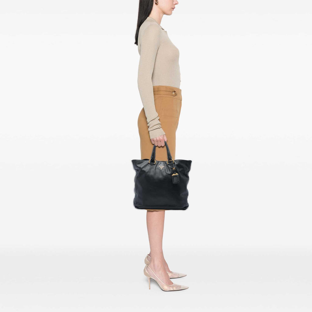 Prada Soft Calf Open Convertible Tote