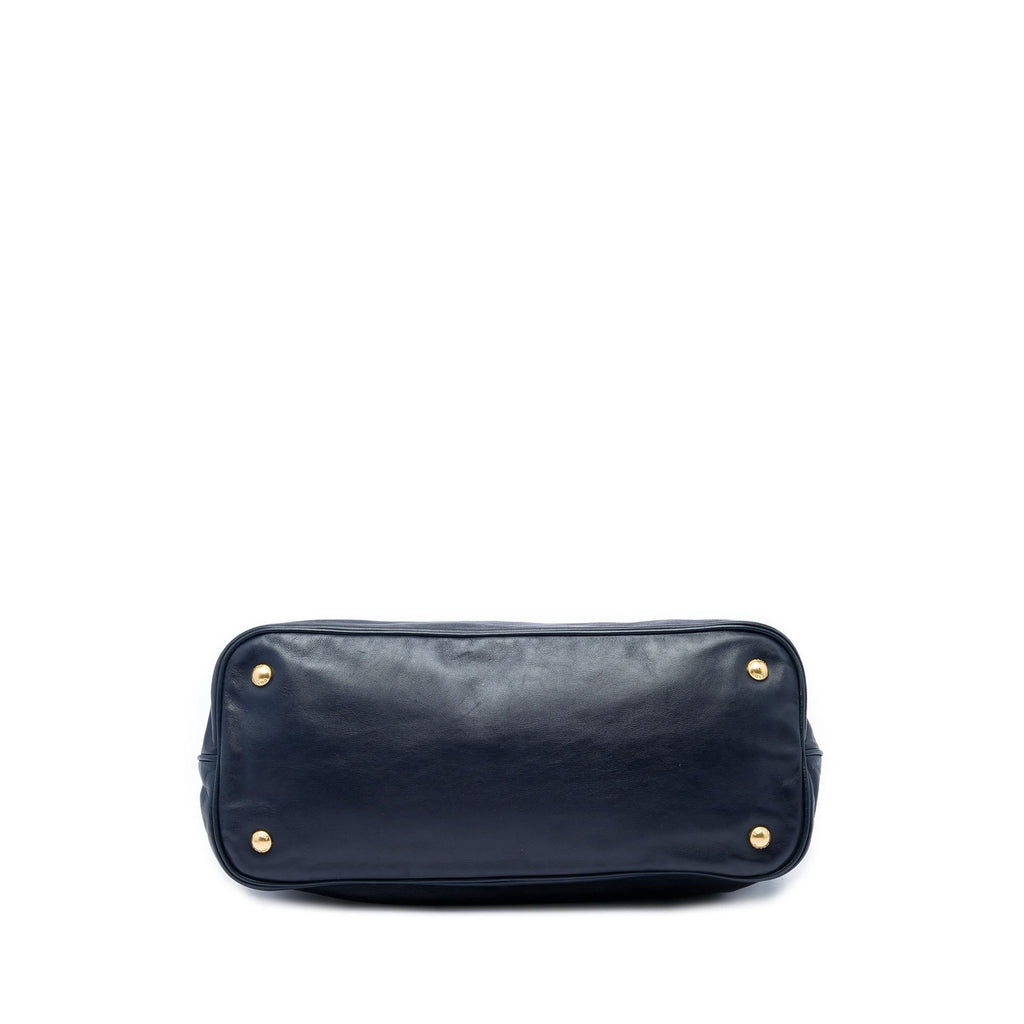 Prada Soft Calfskin Open Convertible Shopping Tote
