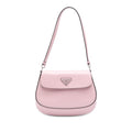 Prada Spazzolato Leather Cleo Flap Shoulder Bag