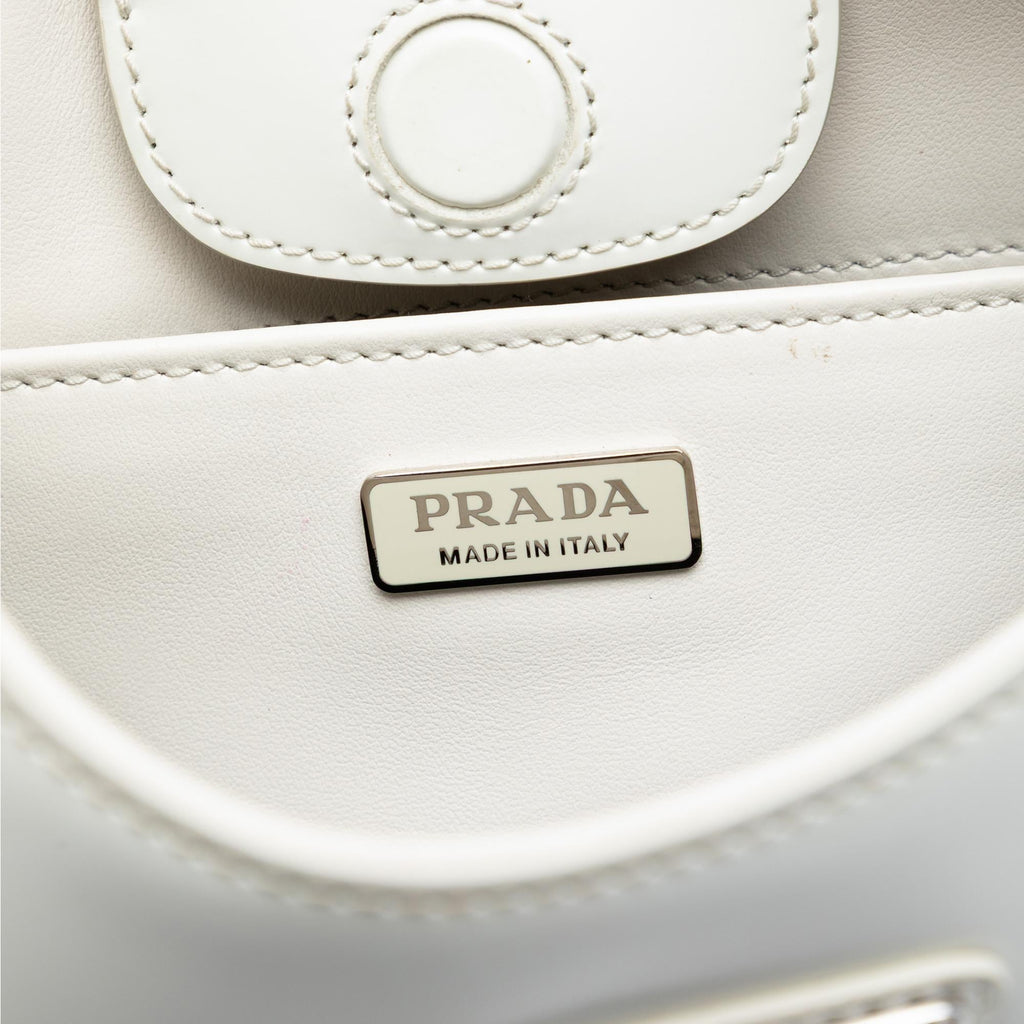 Prada Spazzolato Leather Cleo Shoulder Bag