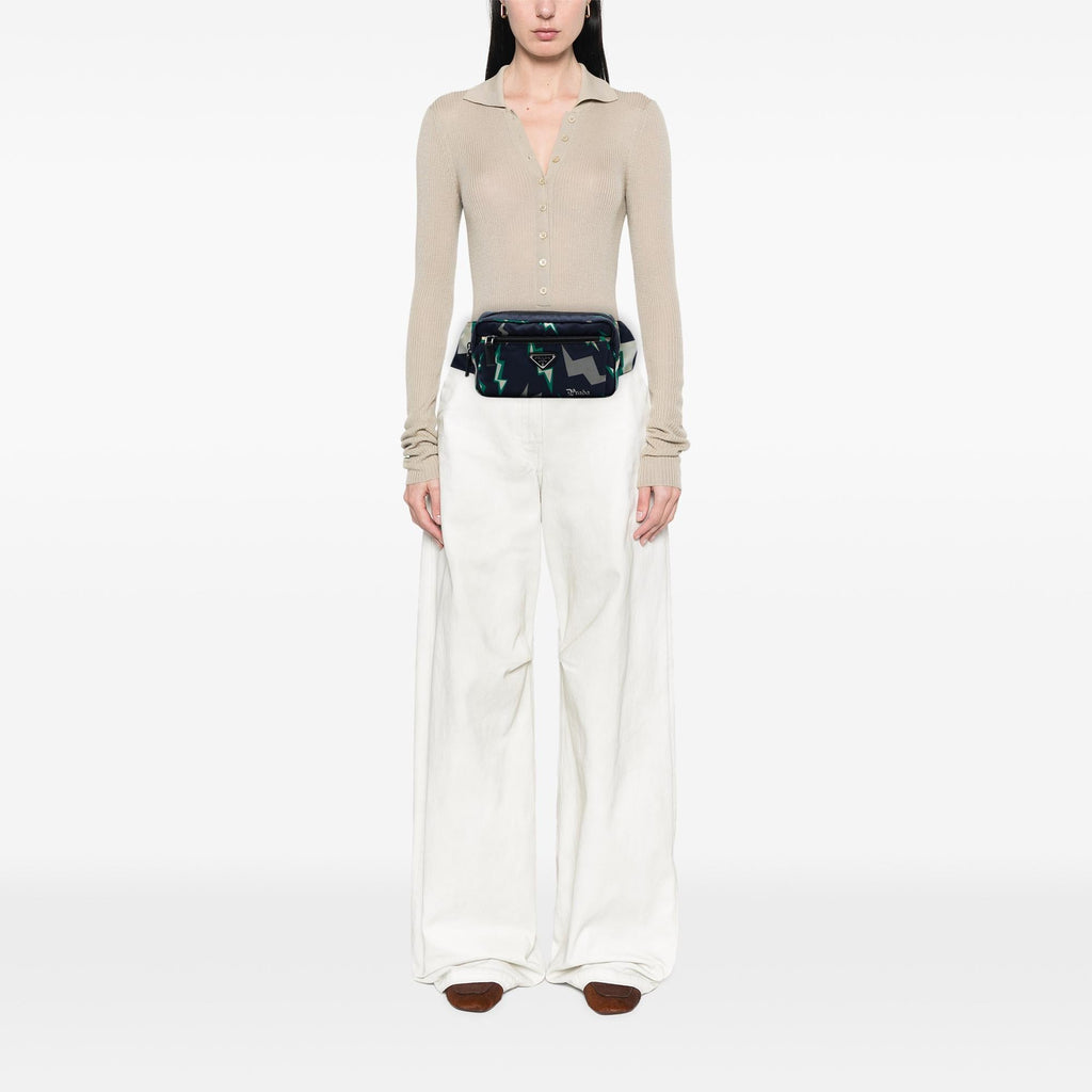 Prada Universal Studios Tessuto Frankenstein Thunder Belt Bag
