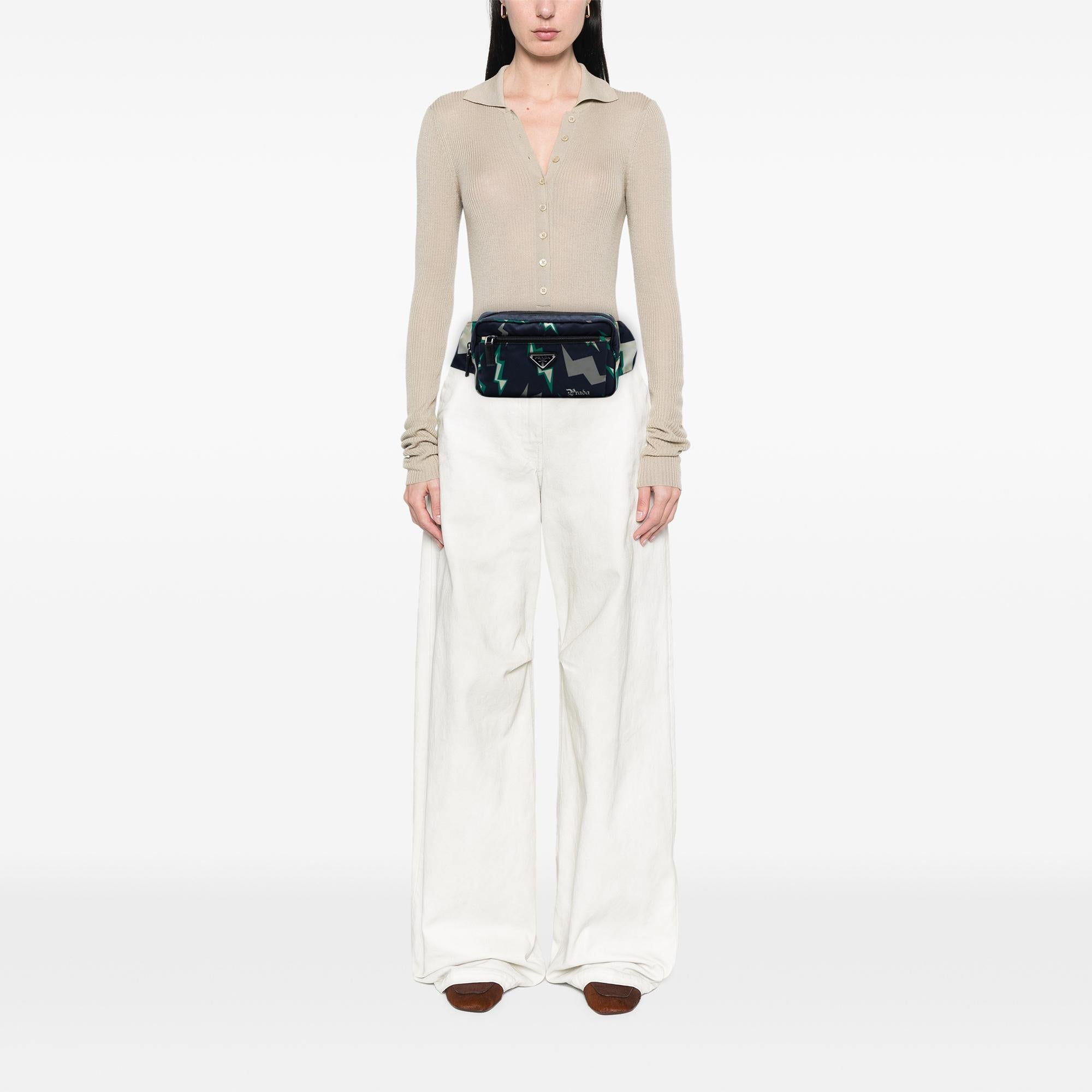 Prada Universal Studios Tessuto Frankenstein Thunder Belt Bag