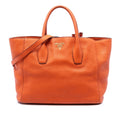Prada Vitello Daino Open Convertible Tote