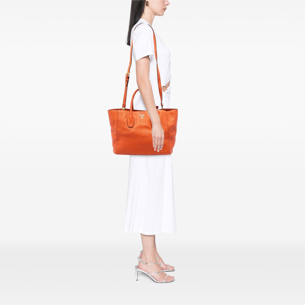 Prada Vitello Daino Open Convertible Tote