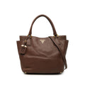 Prada Vitello Daino Side Pocket Convertible Tote