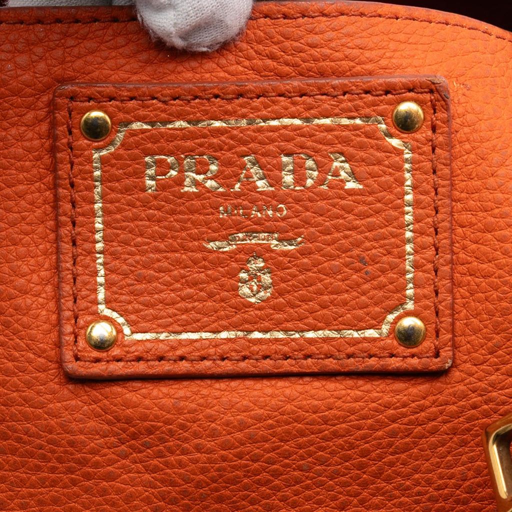 Prada Vitello Daino Zip Top Hobo