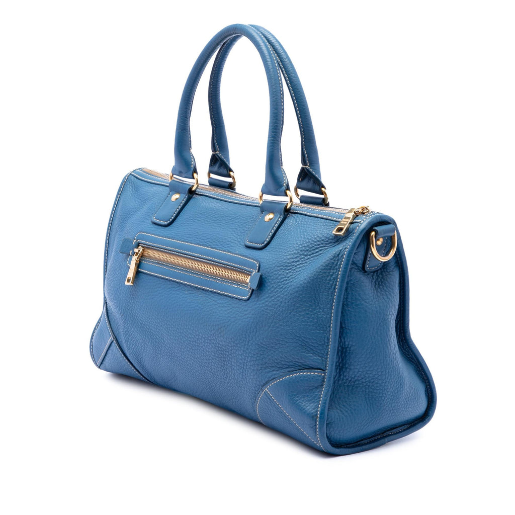 Prada Vitello Daino Zip Top Satchel