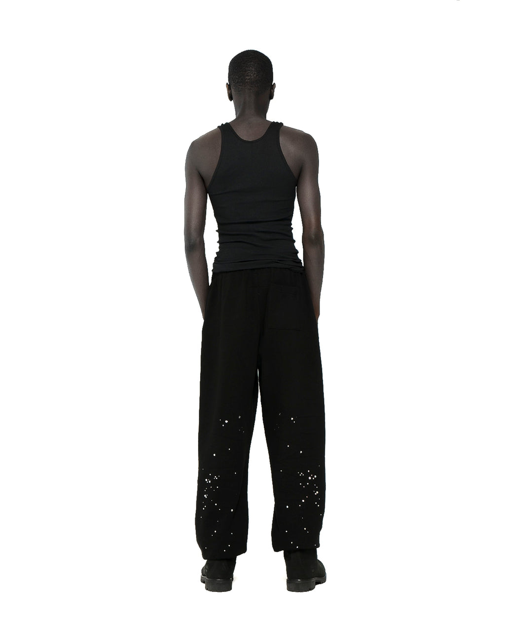 RHINESTONE SILK SWEATPANT