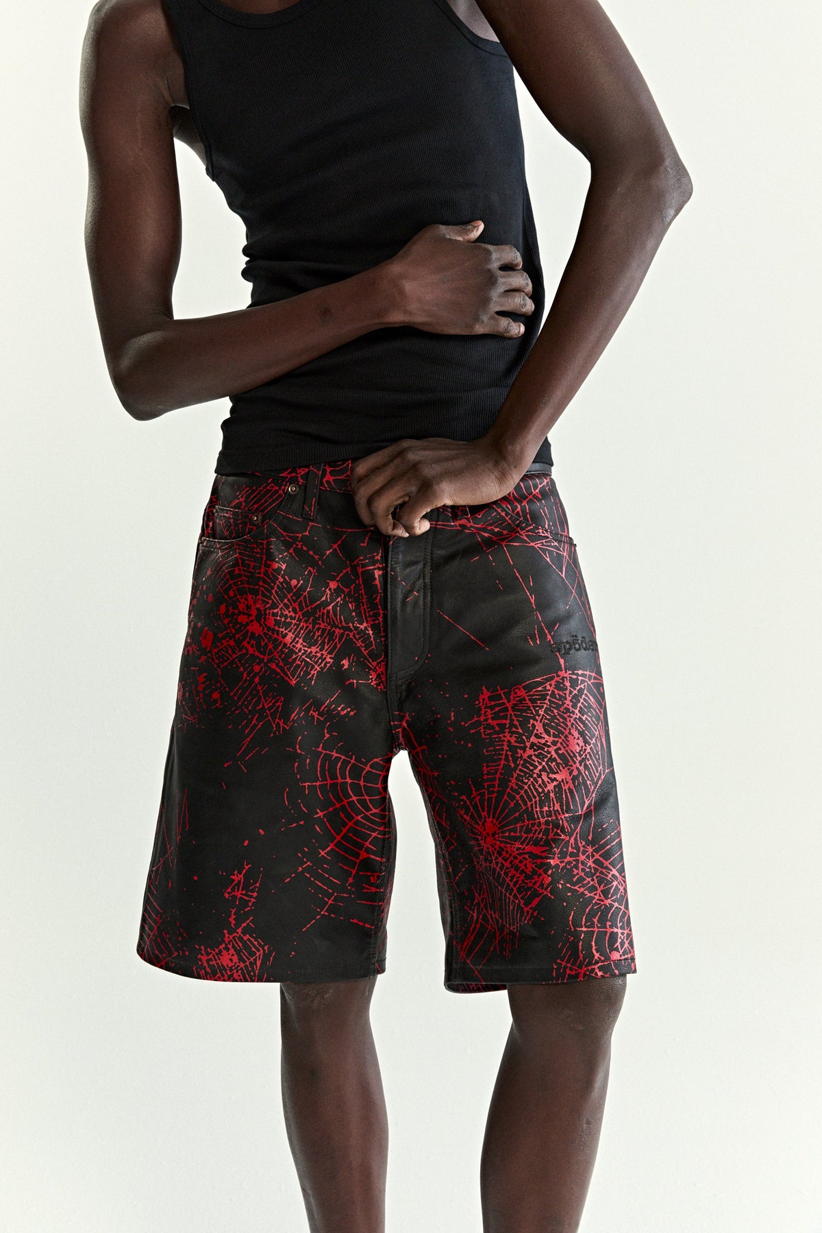 V2 WEB LEATHER SHORT