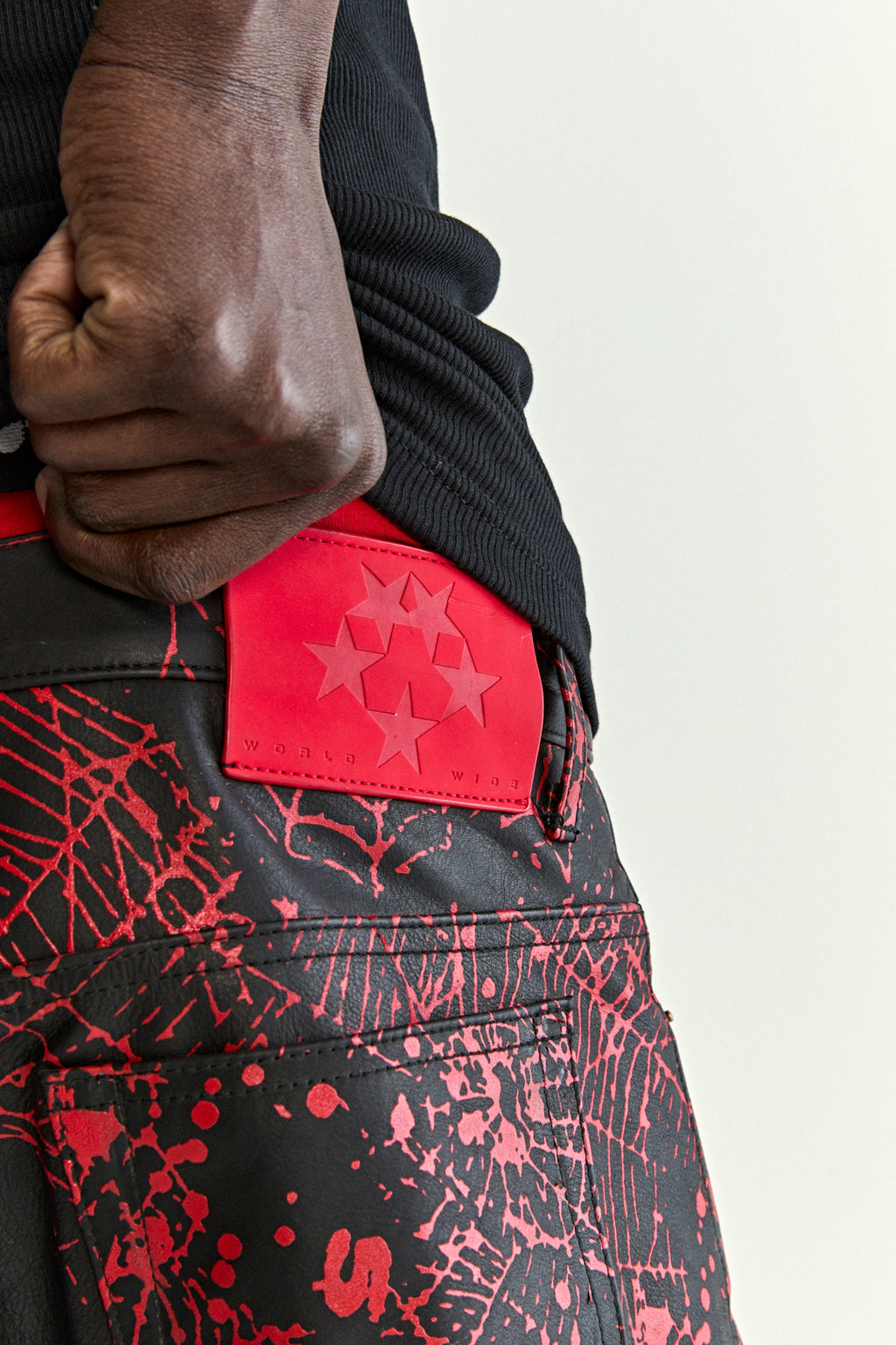 V2 WEB LEATHER SHORT