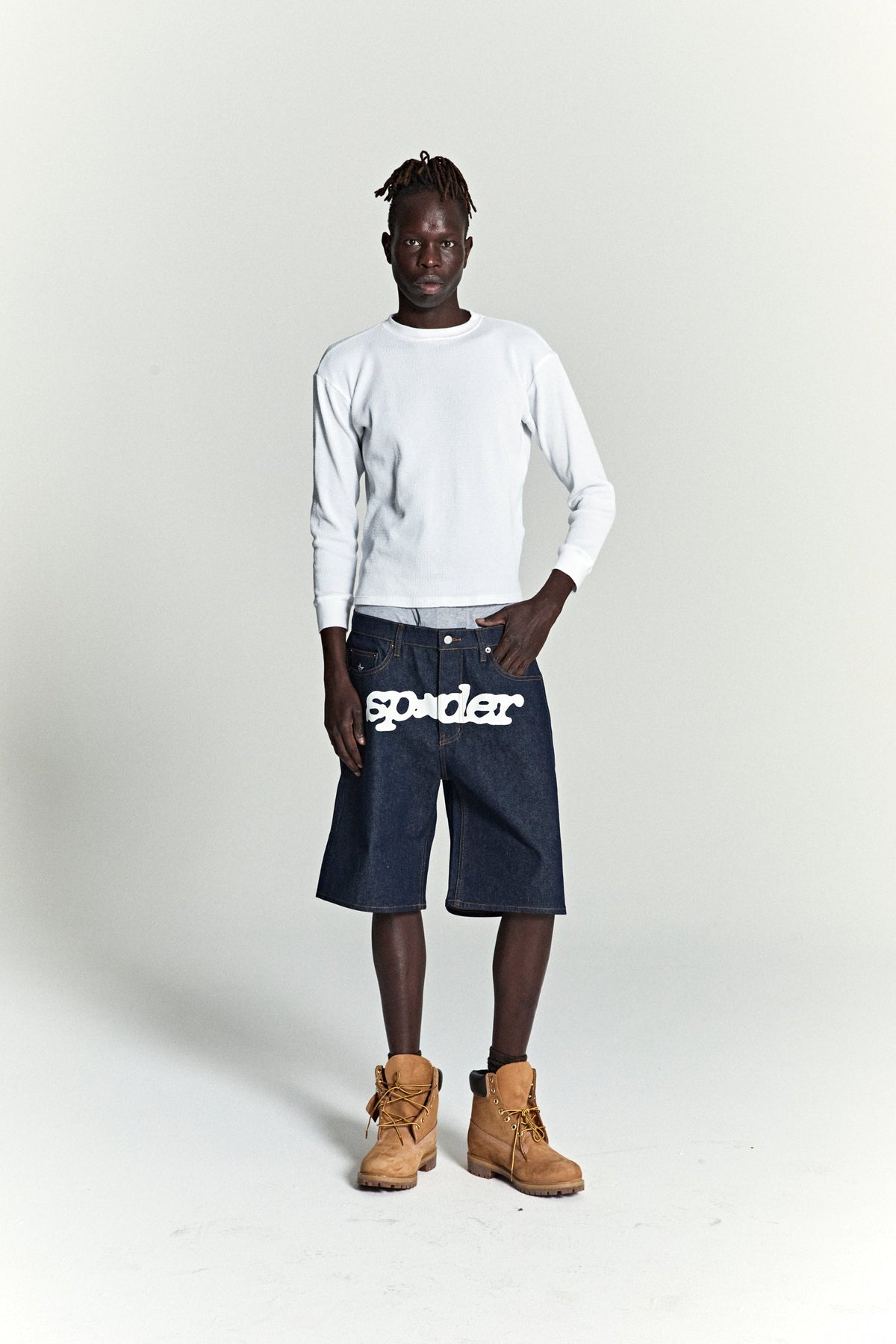 V3 LOGO DENIM SHORT