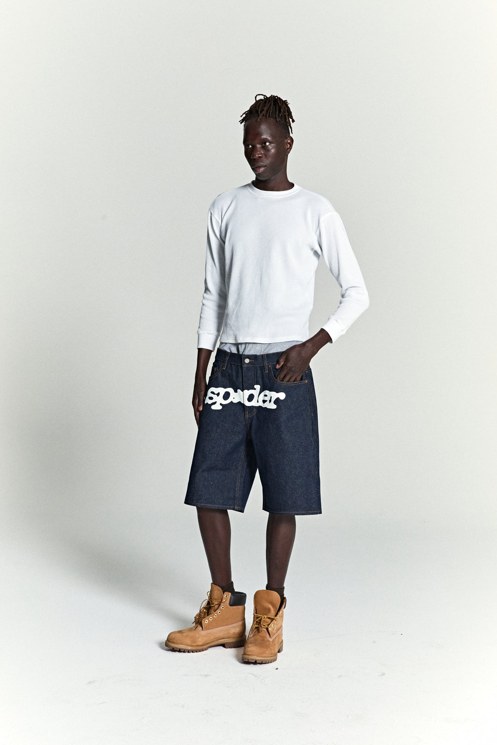 V3 LOGO DENIM SHORT