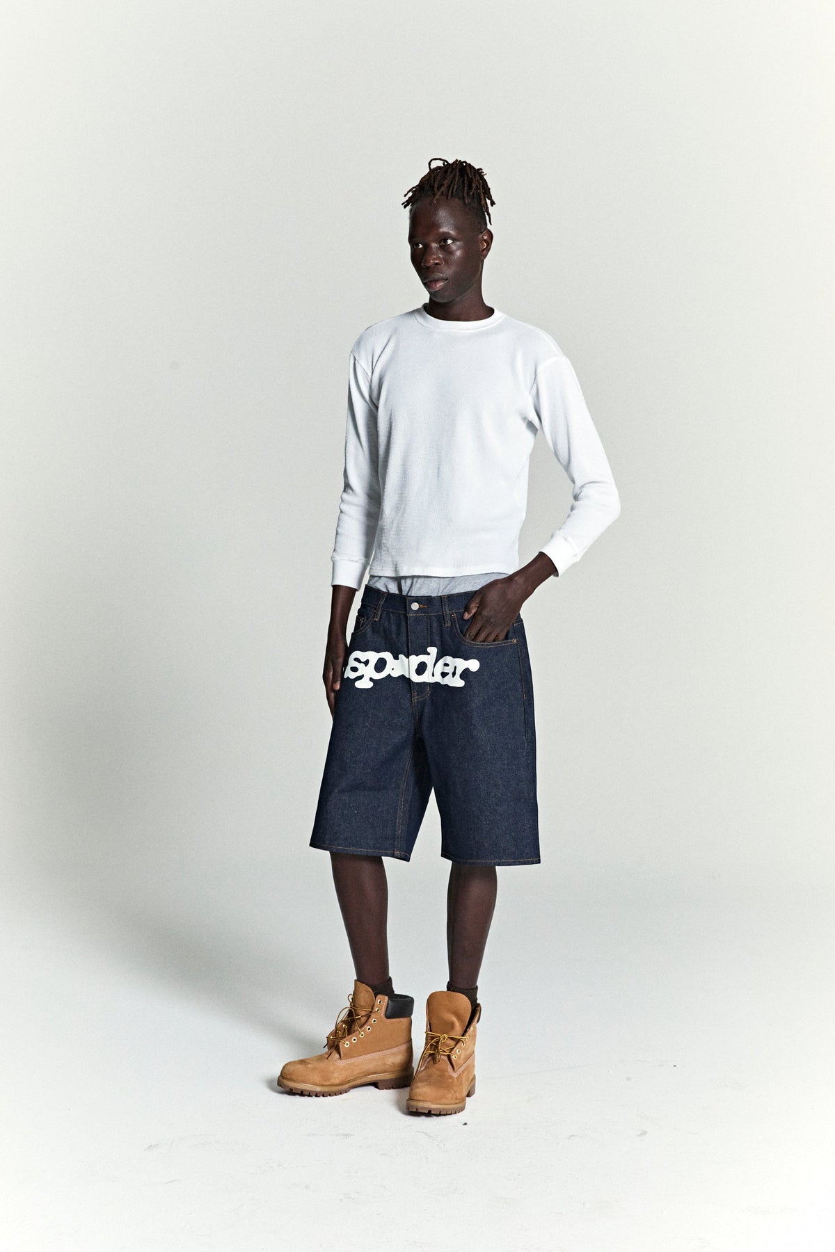 V3 LOGO DENIM SHORT