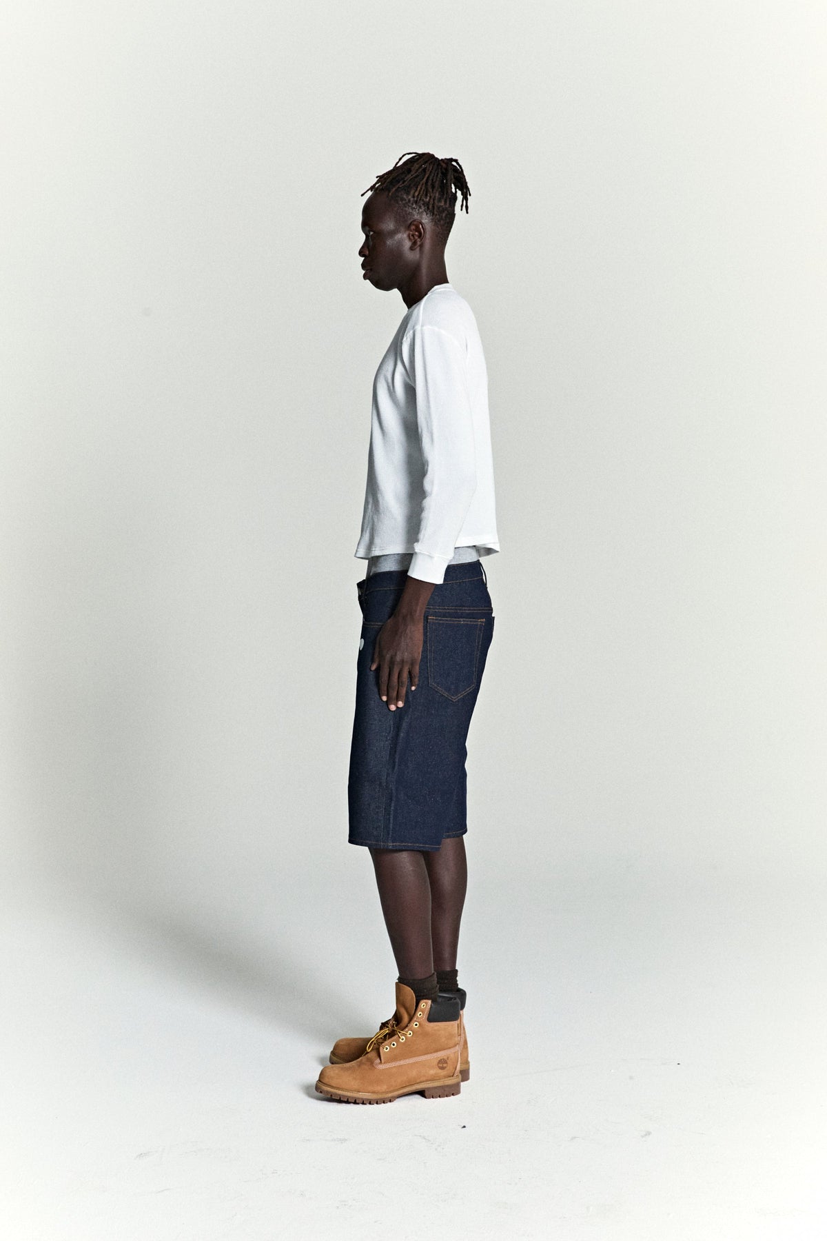 V3 LOGO DENIM SHORT