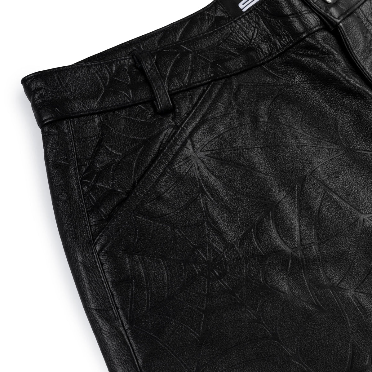 DEBOSSED WEB LEATHER PANT