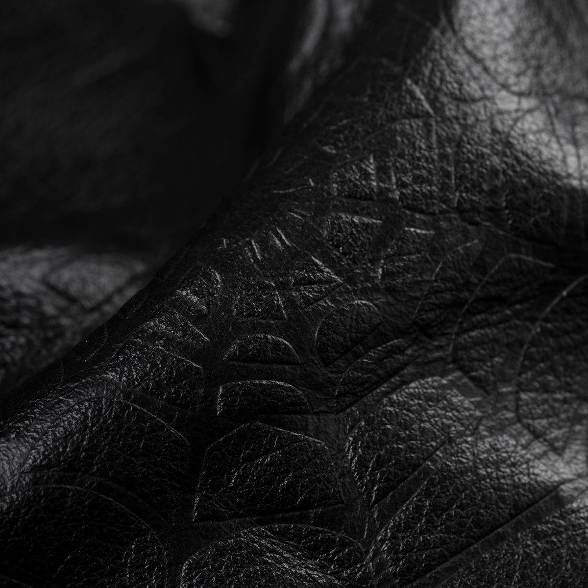DEBOSSED WEB LEATHER PANT
