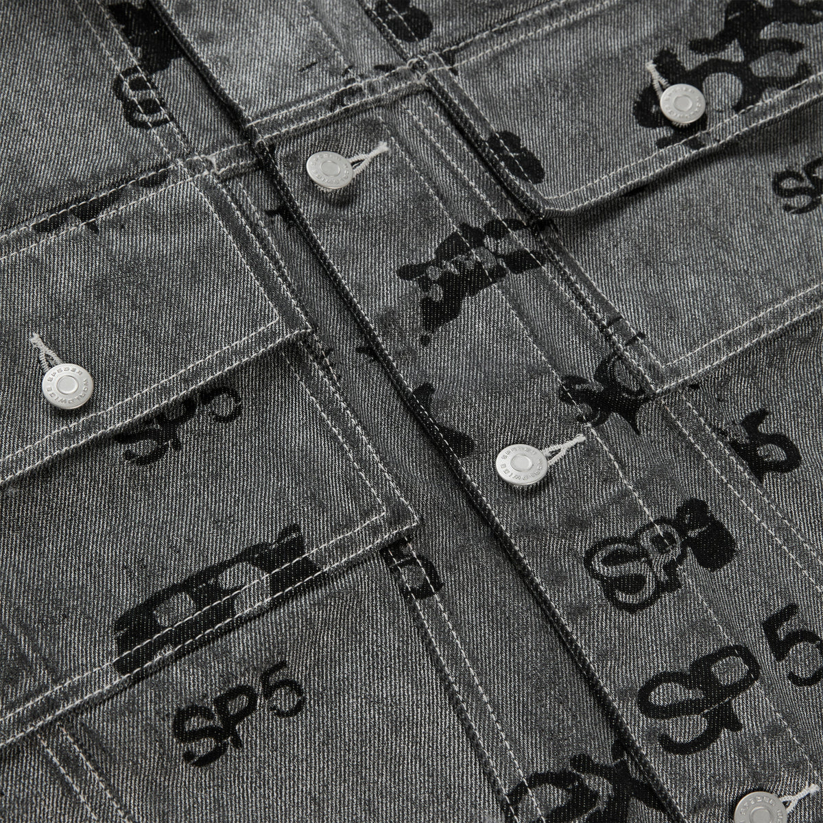 SEX AOP FOIL TRUCKER JACKET