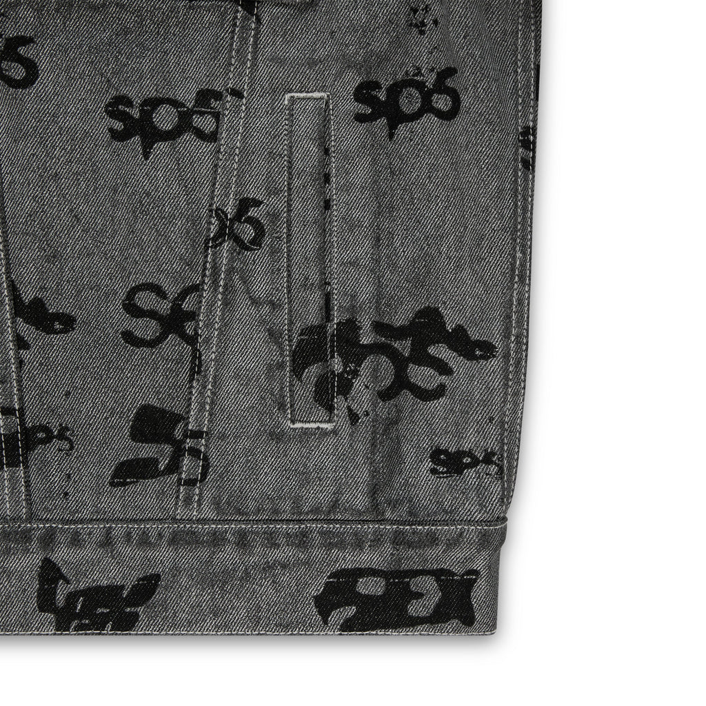 SEX AOP FOIL TRUCKER JACKET