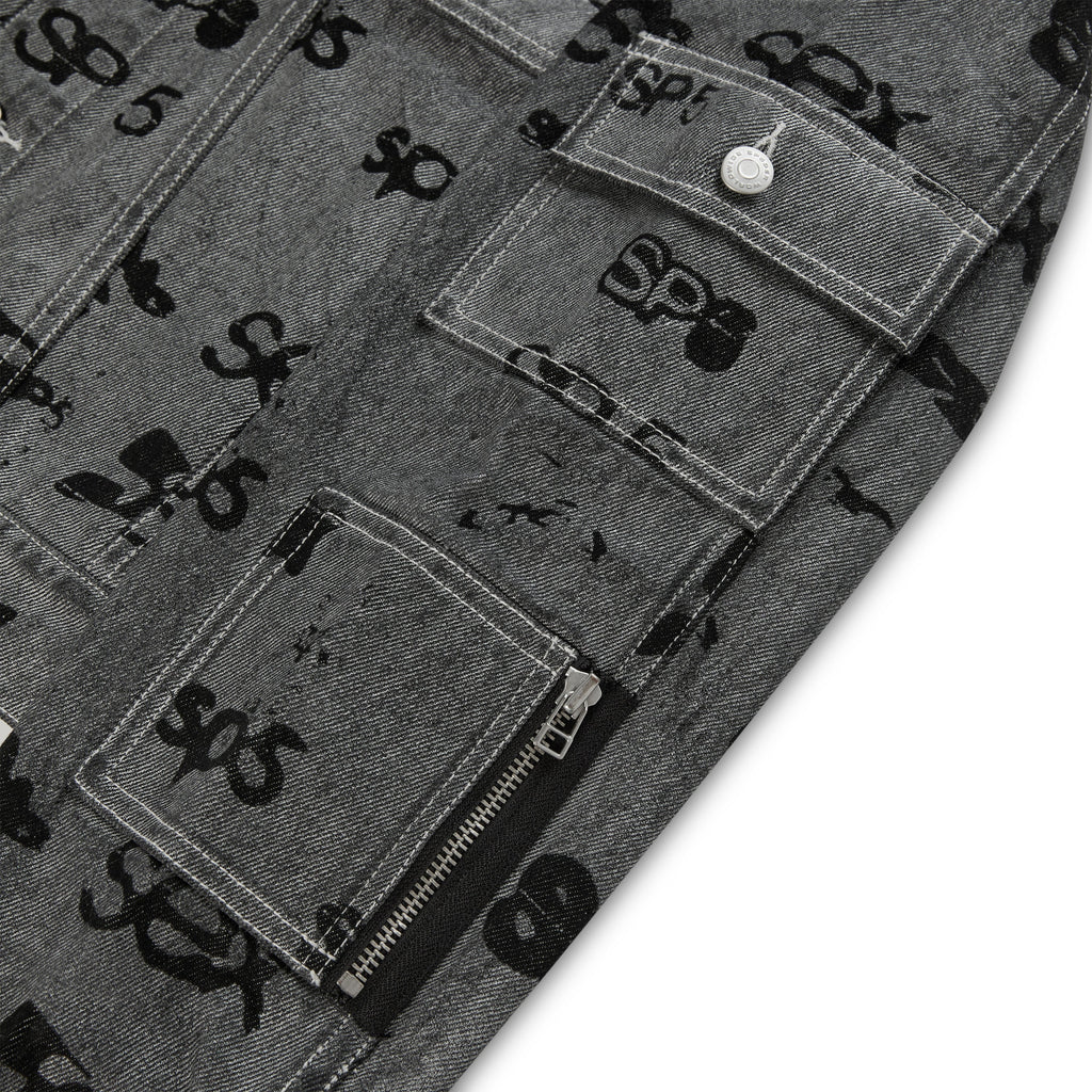 SEX AOP FOIL TRUCKER JACKET