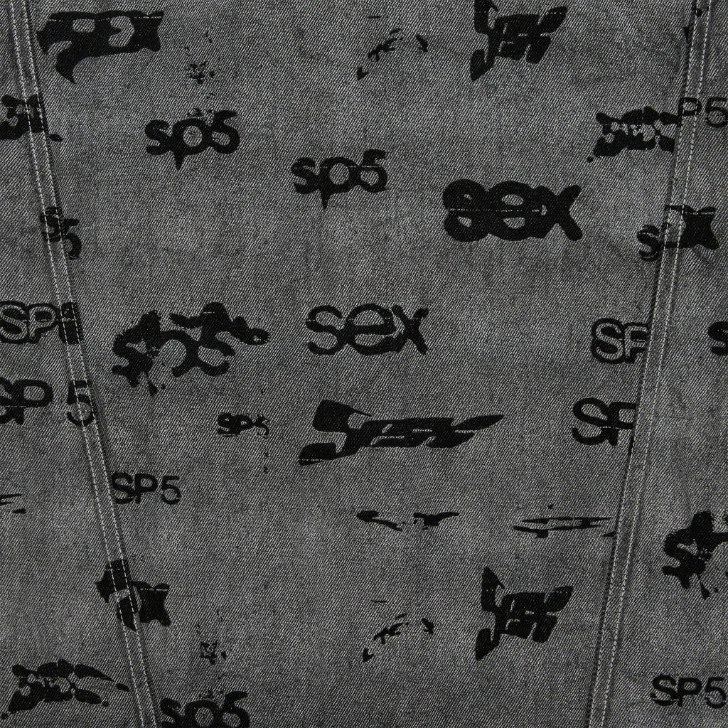 SEX AOP FOIL TRUCKER JACKET