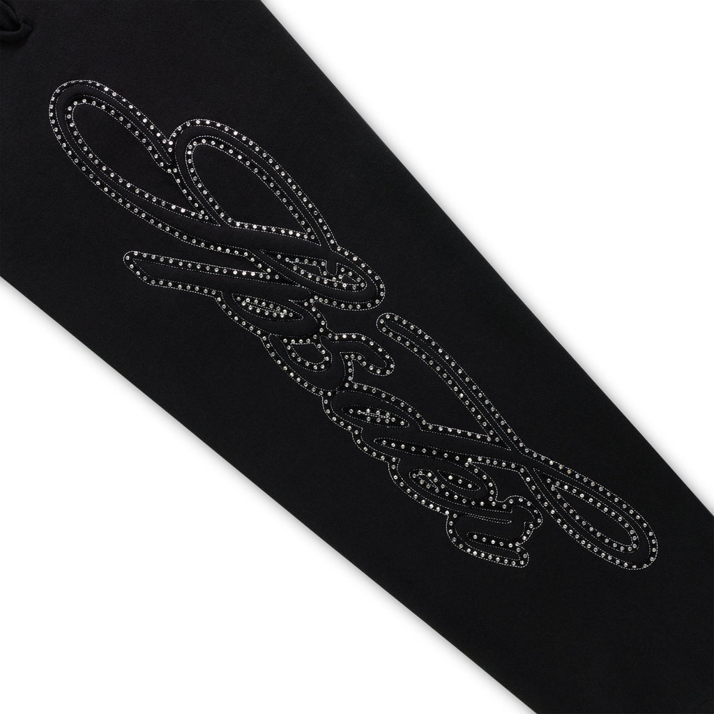 RHINESTONE SCRIPT WIDE LEG SWEATPANT