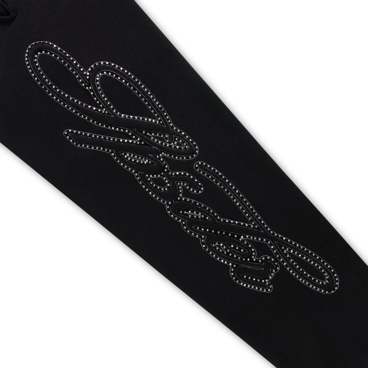 RHINESTONE SCRIPT WIDE LEG SWEATPANT
