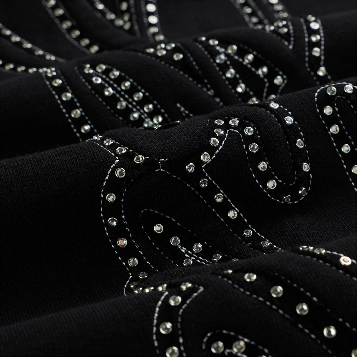 RHINESTONE SCRIPT WIDE LEG SWEATPANT