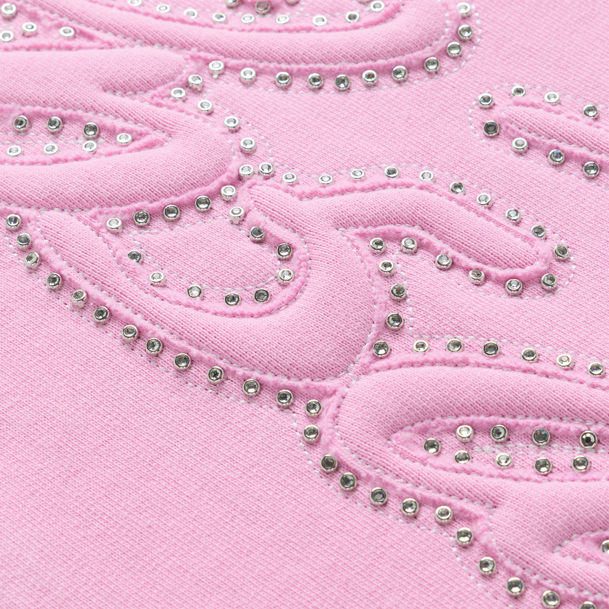 RHINESTONE SCRIPT WIDE LEG SWEATPANT