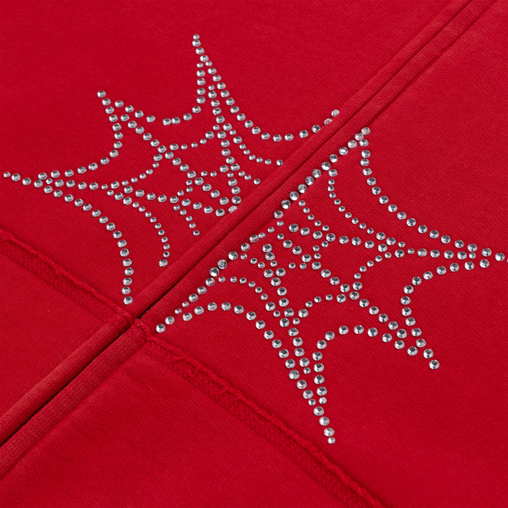 RHINESTONE WEB ZIP HOODIE