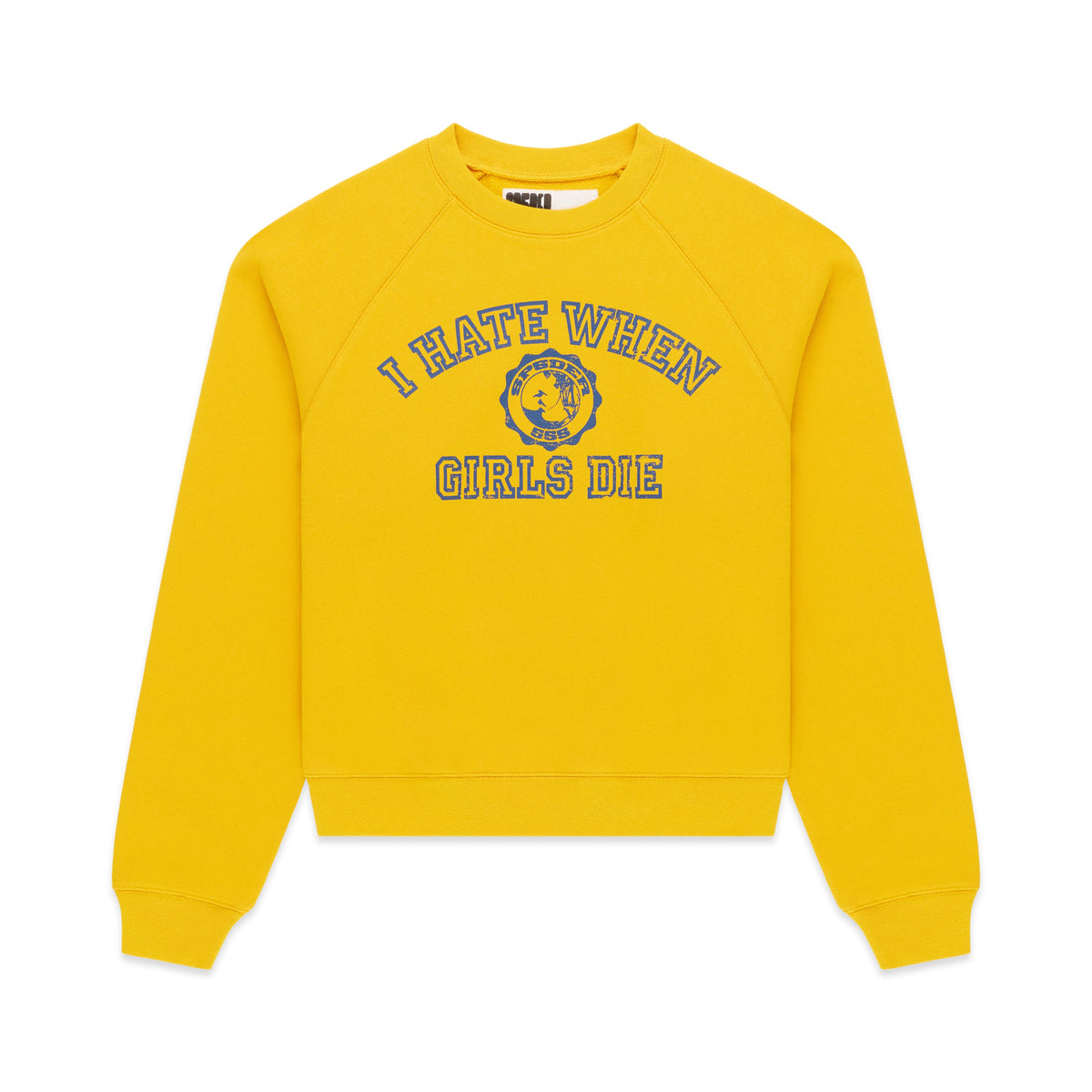I H8 WHEN GIRLS DIE RAGLAN CREWNECK