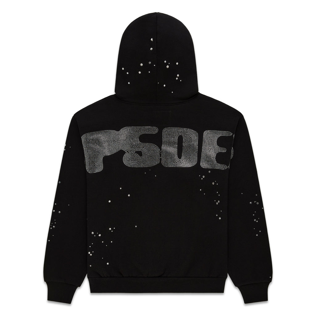 RHINESTONE SILK HOODIE