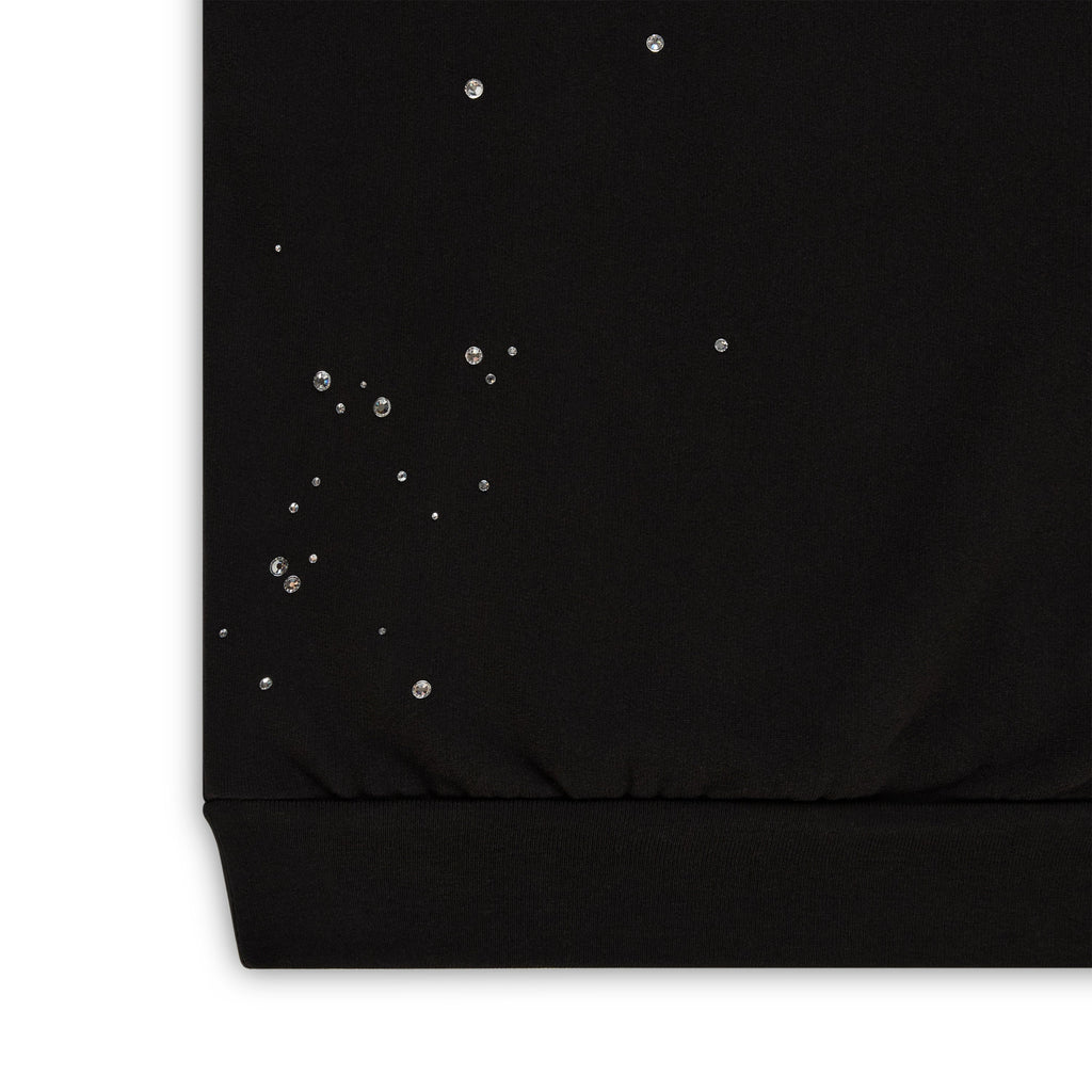 RHINESTONE SILK HOODIE