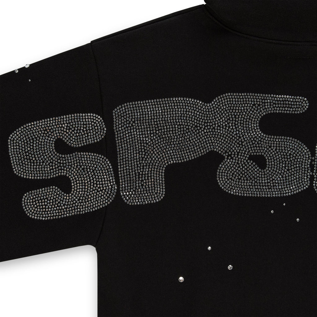 RHINESTONE SILK HOODIE