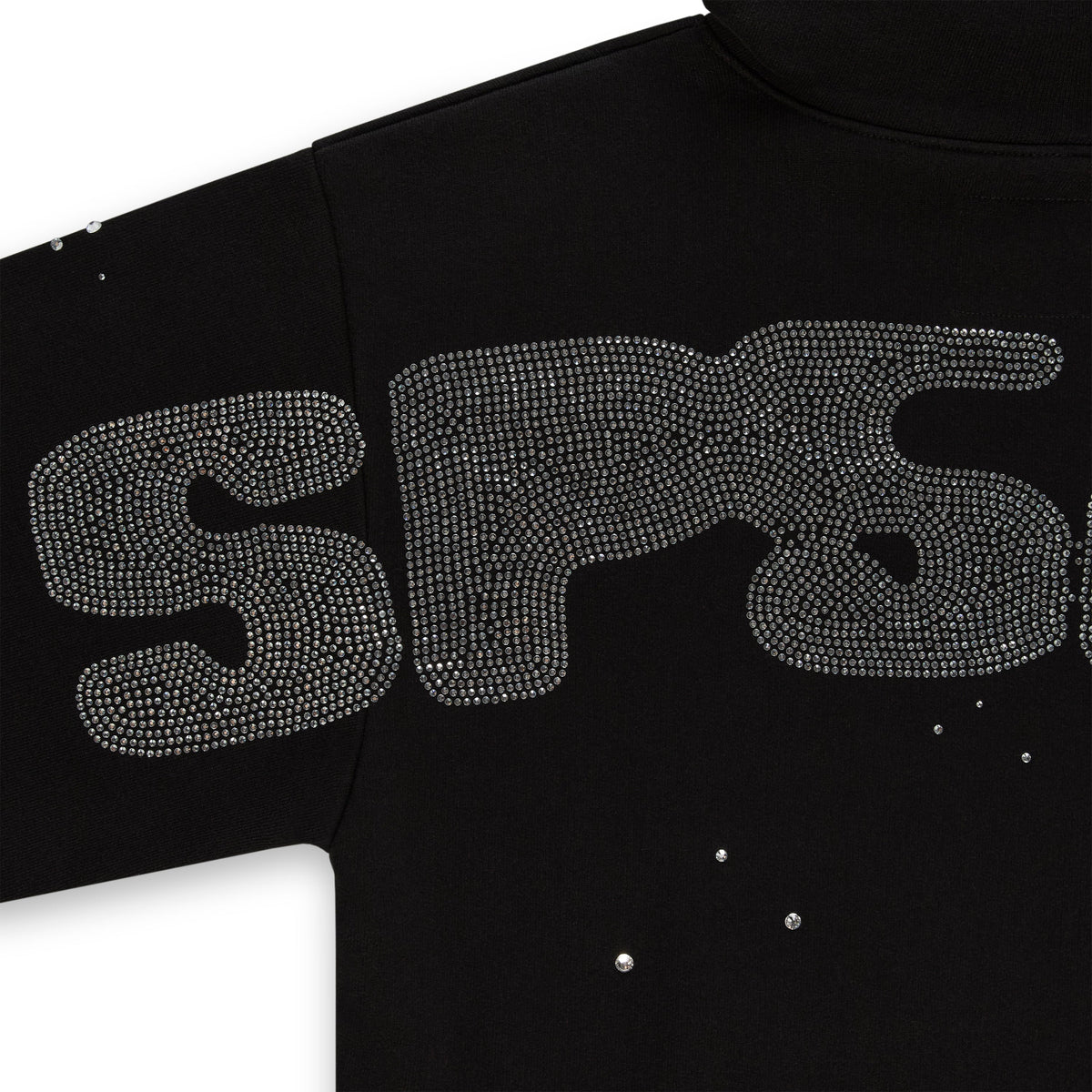 RHINESTONE SILK HOODIE