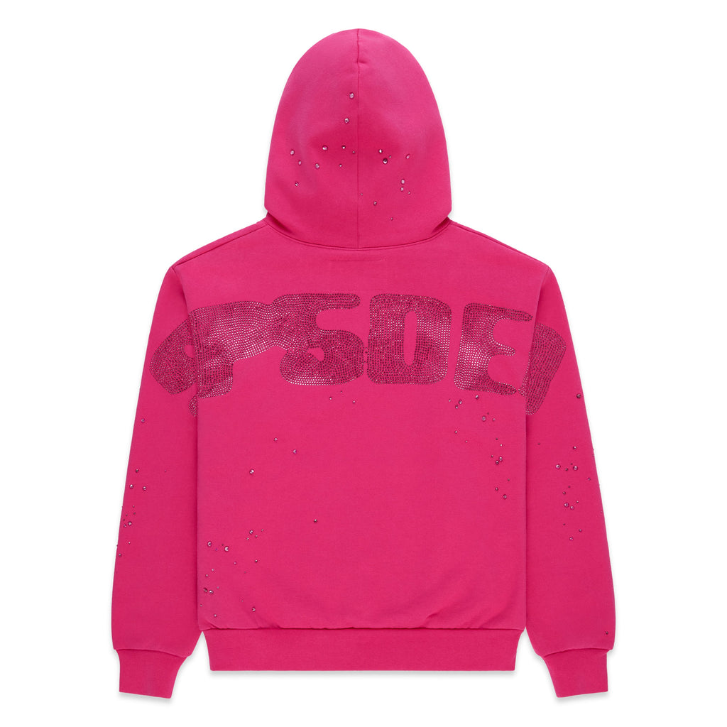 RHINESTONE SILK HOODIE
