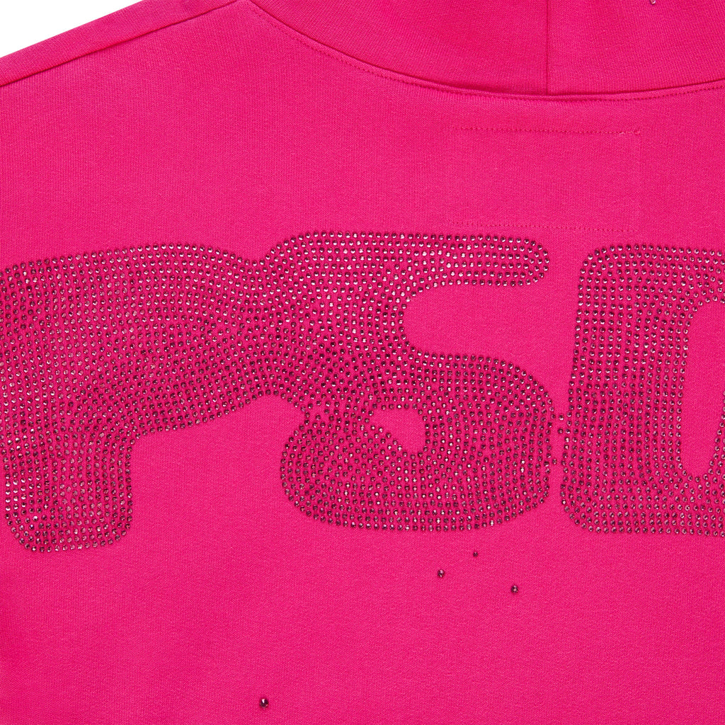 RHINESTONE SILK HOODIE
