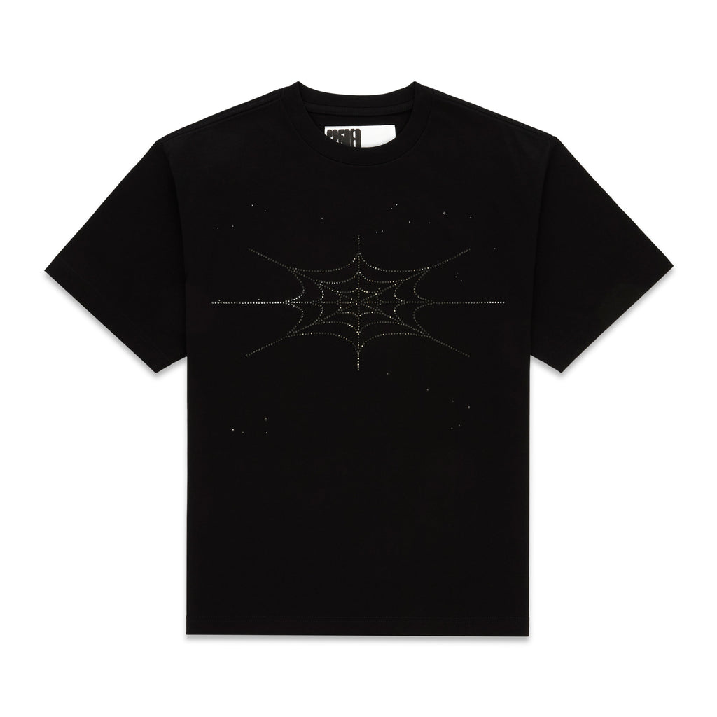 RHINESTONE SILK TEE